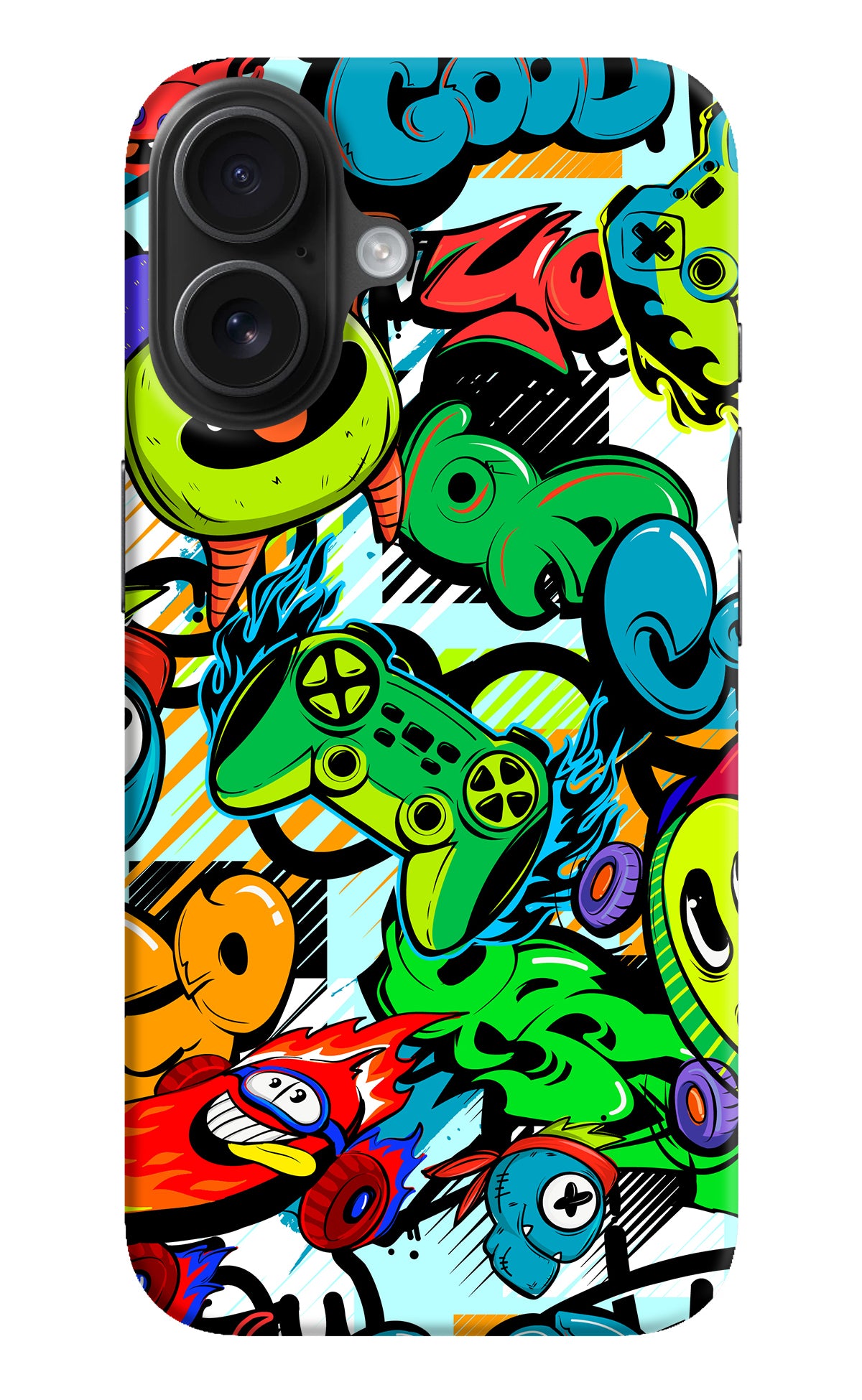 Game Doodle iPhone 16 Back Cover