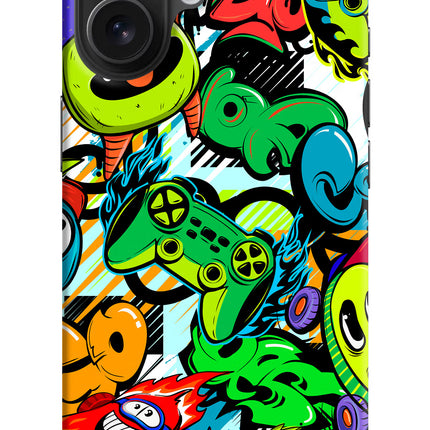 Game Doodle iPhone 16 Hard Case Back Cover by Casekaro