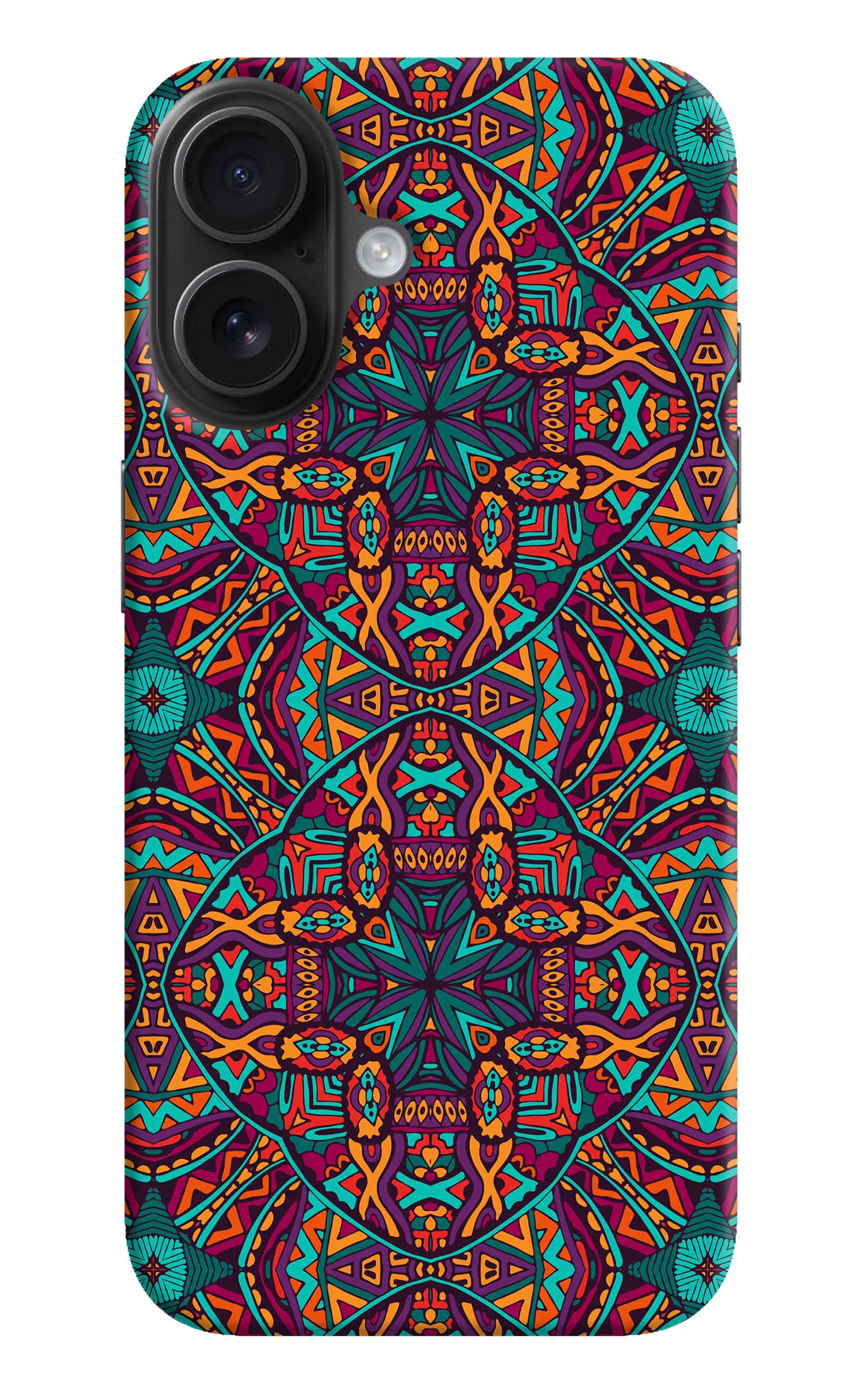 Colour Mandala iPhone 16 Hard Case Back Cover by Casekaro