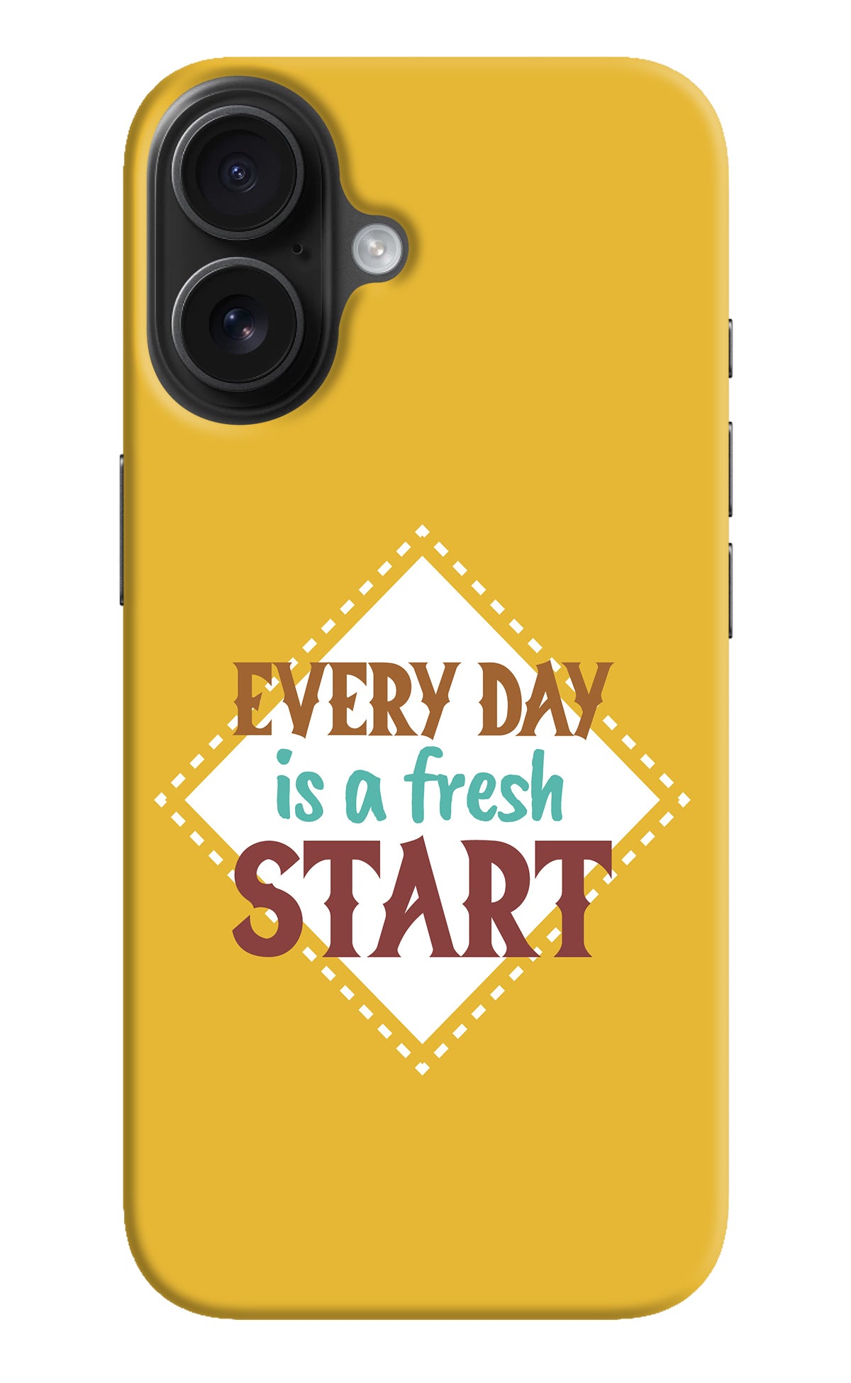 Every day is a Fresh Start iPhone 16 Back Cover