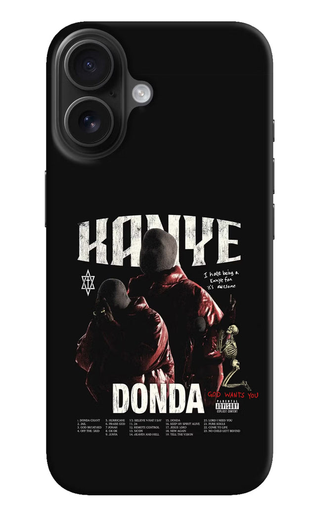 Donda Kanye West iPhone 16 Hard Case Back Cover by Casekaro