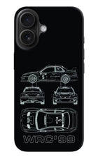 WRC'99 iPhone 16 Hard Case Back Cover by Casekaro