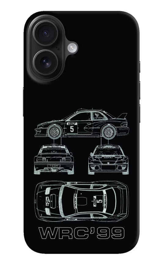 WRC'99 iPhone 16 Hard Case Back Cover by Casekaro