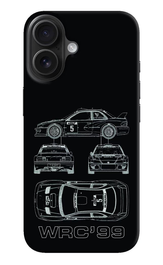 WRC'99 iPhone 16 Hard Case Back Cover by Casekaro