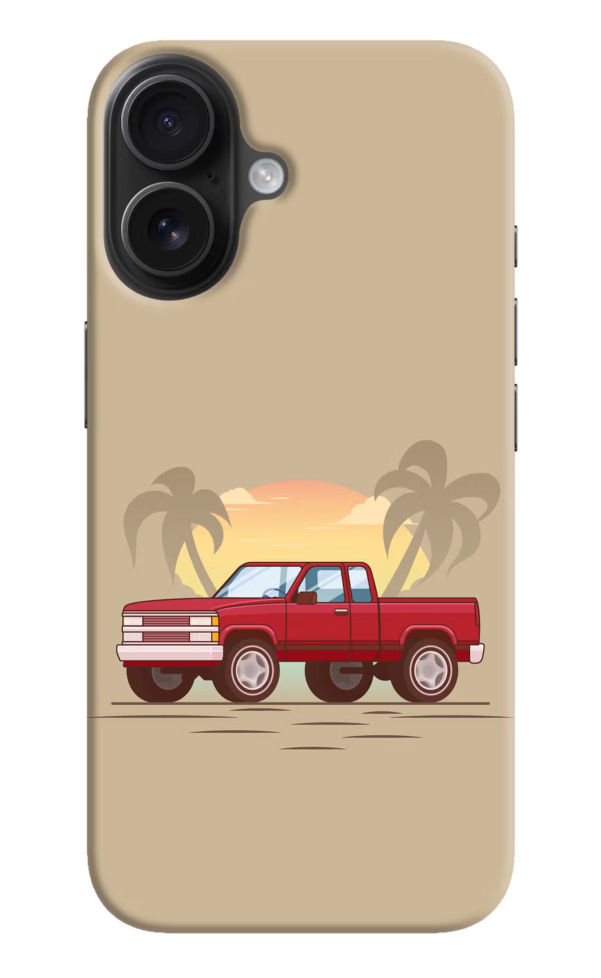 Desert Classic Drive iPhone 16 Hard Case Back Cover by Casekaro