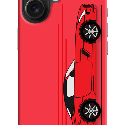 Red Velocity iPhone 16 Hard Case Back Cover by Casekaro