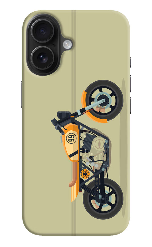 Vertical Speedster iPhone 16 Hard Case Back Cover by Casekaro