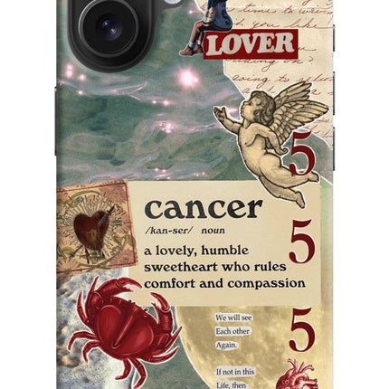 Cancer Zodiac iPhone 16 Hard Case Back Cover by Casekaro