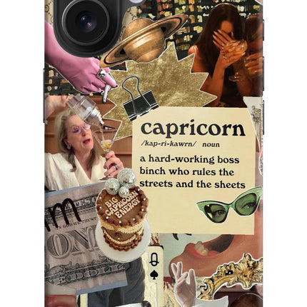 Capricorn Zodiac iPhone 16 Hard Case Back Cover by Casekaro