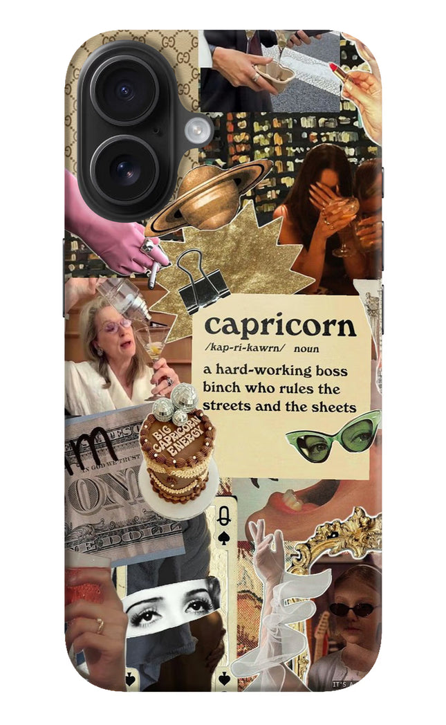 Capricorn Zodiac iPhone 16 Hard Case Back Cover by Casekaro