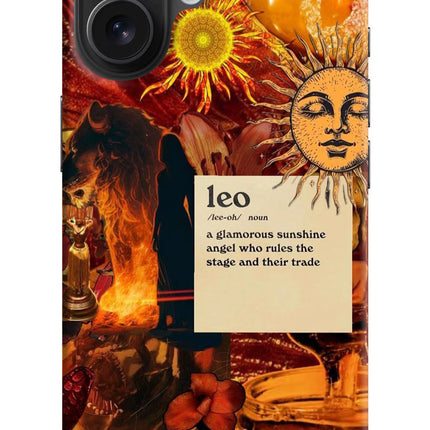 Leo Zodiac iPhone 16 Hard Case Back Cover by Casekaro