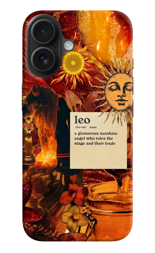 Leo Zodiac iPhone 16 Hard Case Back Cover by Casekaro