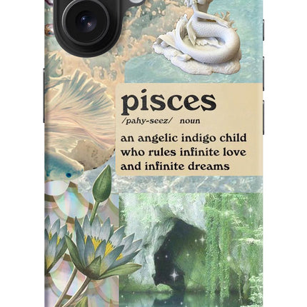 Pisces Zodiac iPhone 16 Hard Case Back Cover by Casekaro