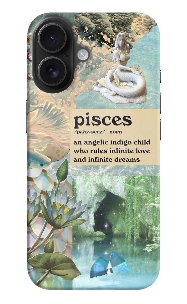 Pisces Zodiac iPhone 16 Hard Case Back Cover by Casekaro