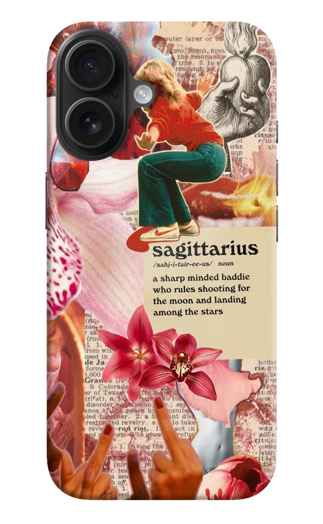 Sagittarius Zodiac iPhone 16 Hard Case Back Cover by Casekaro