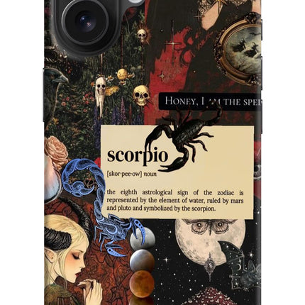Scorpio Zodiac iPhone 16 Hard Case Back Cover by Casekaro