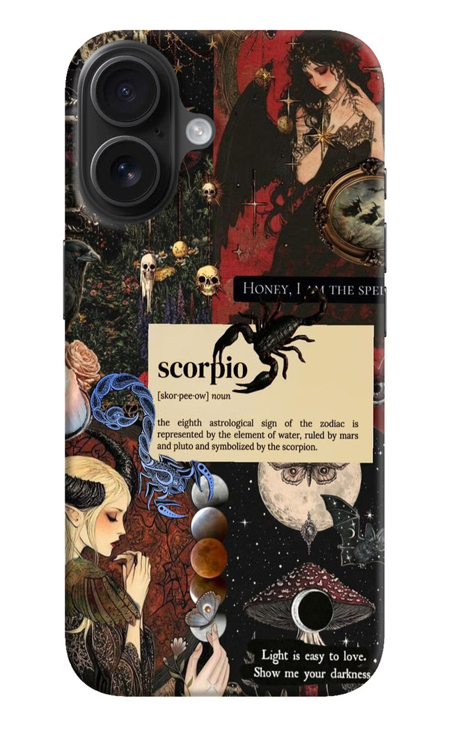 Scorpio Zodiac iPhone 16 Hard Case Back Cover by Casekaro
