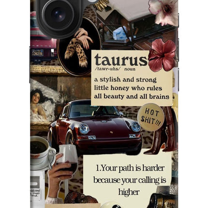 Taurus Zodiac iPhone 16 Hard Case Back Cover by Casekaro