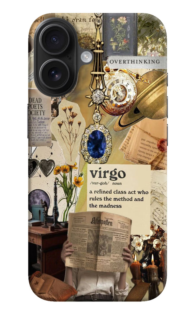 Virgo Zodiac iPhone 16 Hard Case Back Cover by Casekaro