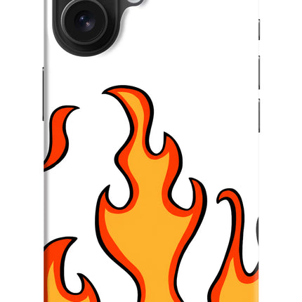 Fired Up – White iPhone 16 Hard Case Back Cover by Casekaro