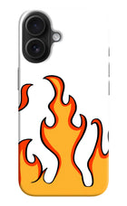 Fired Up – White iPhone 16 Hard Case Back Cover by Casekaro