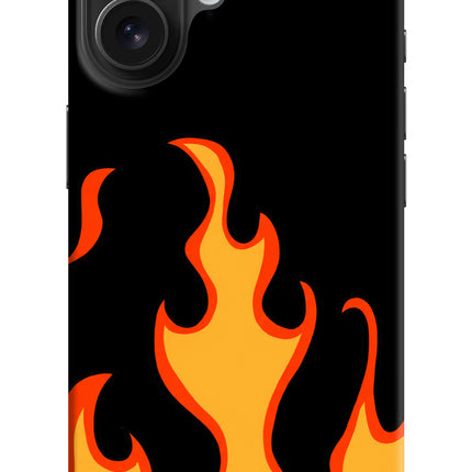 Fired Up – Black iPhone 16 Hard Case Back Cover by Casekaro