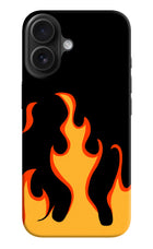Fired Up – Black iPhone 16 Hard Case Back Cover by Casekaro