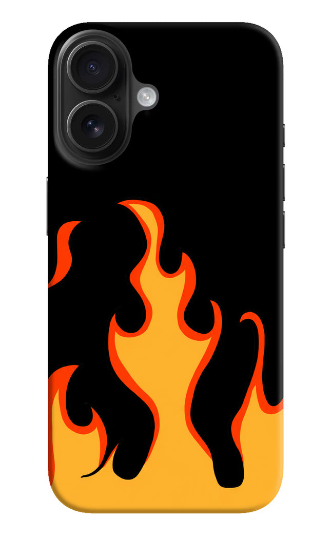 Fired Up – Black iPhone 16 Hard Case Back Cover by Casekaro
