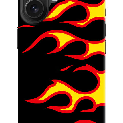 Side Sweep Flames iPhone 16 Hard Case Back Cover by Casekaro