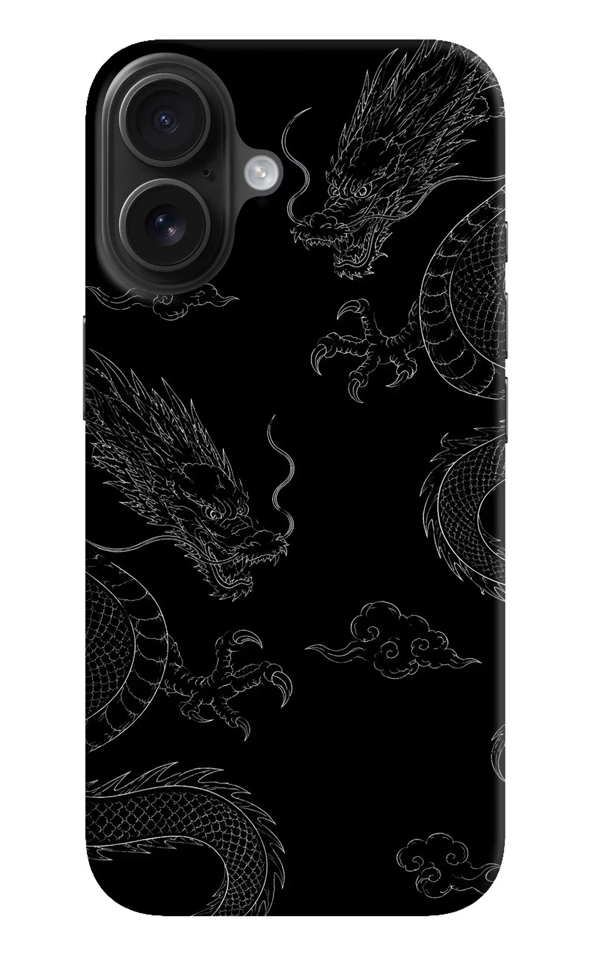 Twin Dragons iPhone 16 Hard Case Back Cover by Casekaro