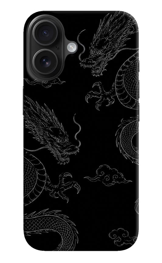 Twin Dragons iPhone 16 Hard Case Back Cover by Casekaro