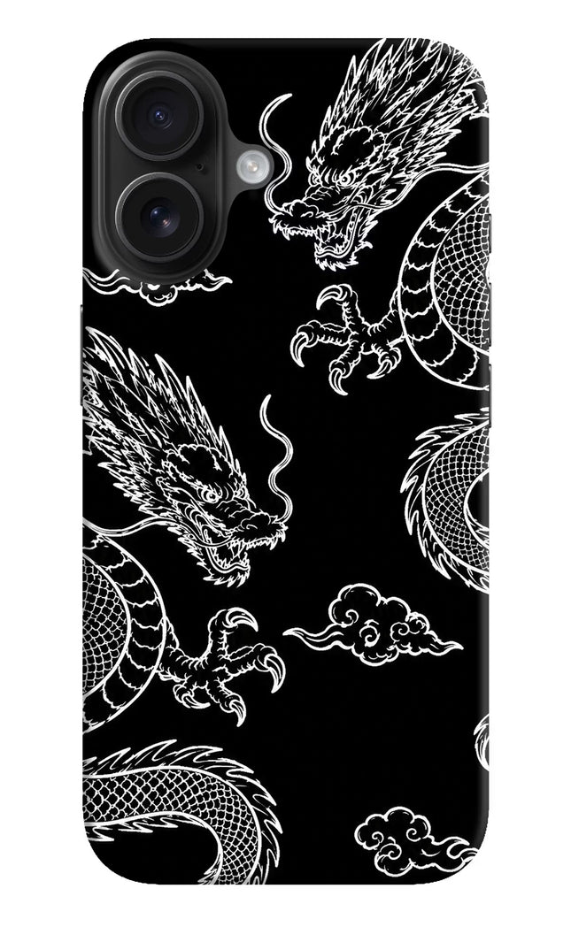 Twin Dragons iPhone 16 Hard Case Back Cover by Casekaro
