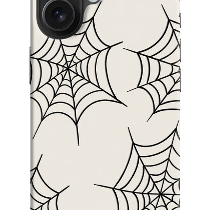 Spider Web iPhone 16 Hard Case Back Cover by Casekaro