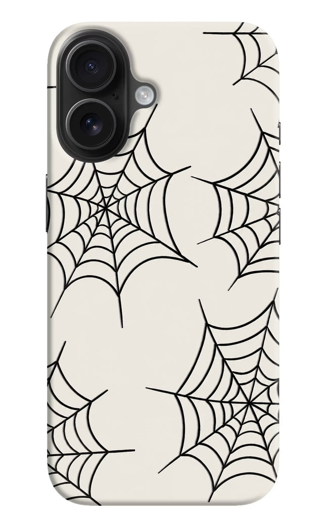 Spider Web iPhone 16 Hard Case Back Cover by Casekaro