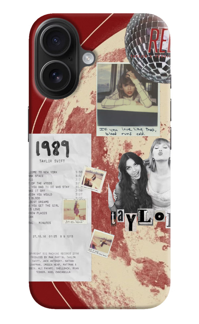 Taylor Swift iPhone 16 Hard Case Back Cover by Casekaro