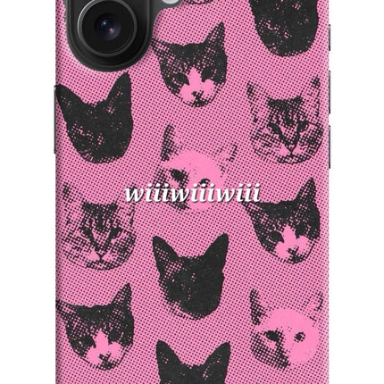 Pink Cats iPhone 16 Hard Case Back Cover by Casekaro