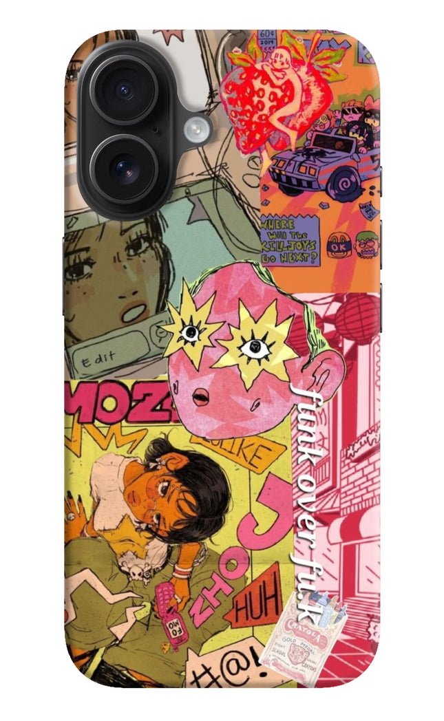 Funkover iPhone 16 Hard Case Back Cover by Casekaro