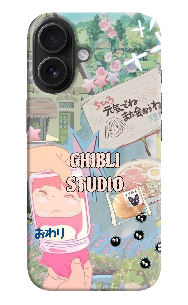 Studio Ghibli iPhone 16 Hard Case Back Cover by Casekaro