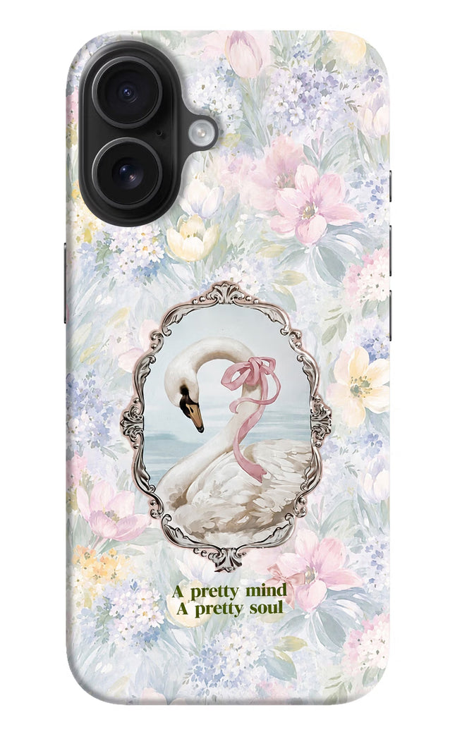 Pretty Mind Pretty Soul iPhone 16 Hard Case Back Cover by Casekaro