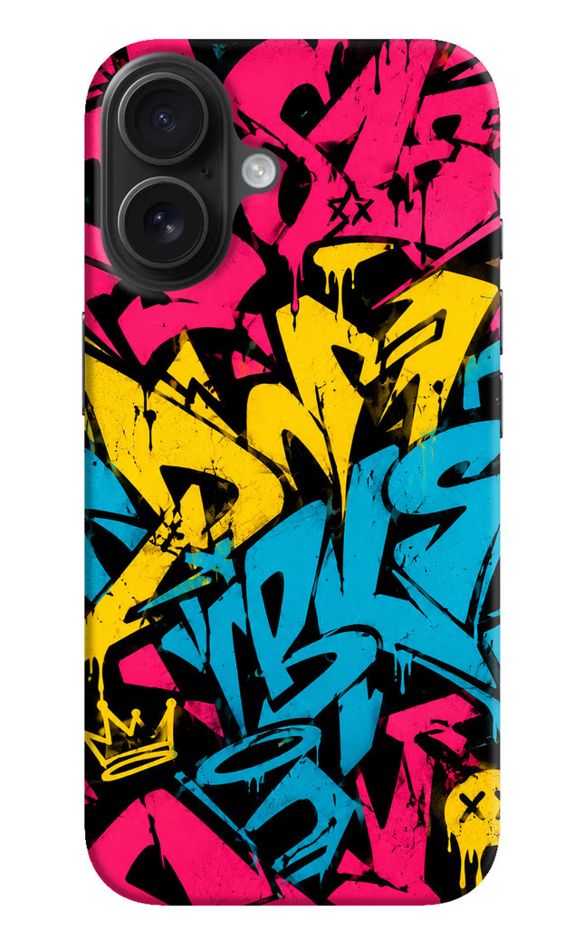 Graffiti Vibe iPhone 16 Hard Case Back Cover by Casekaro