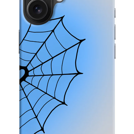 Blue Web iPhone 16 Hard Case Back Cover by Casekaro