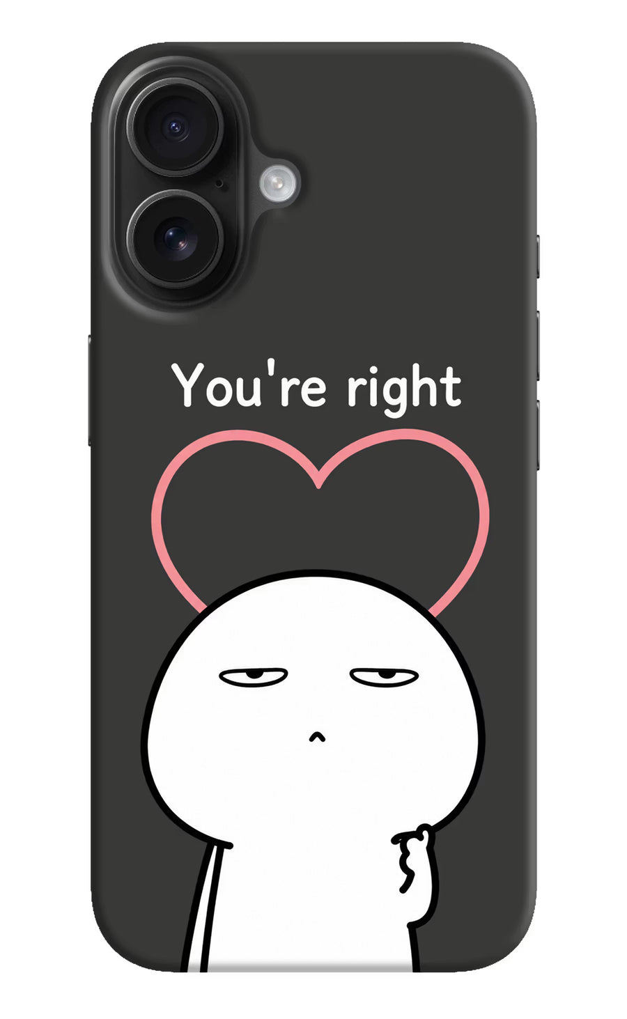 You're Right iPhone 16 Back Cover, Hard case