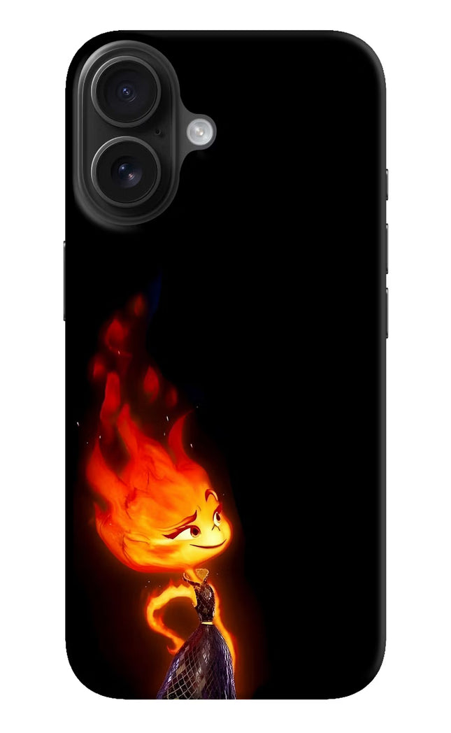 Ember Flame iPhone 16 Hard Case Back Cover by Casekaro