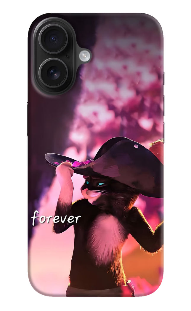 Forever Cat iPhone 16 Hard Case Back Cover by Casekaro