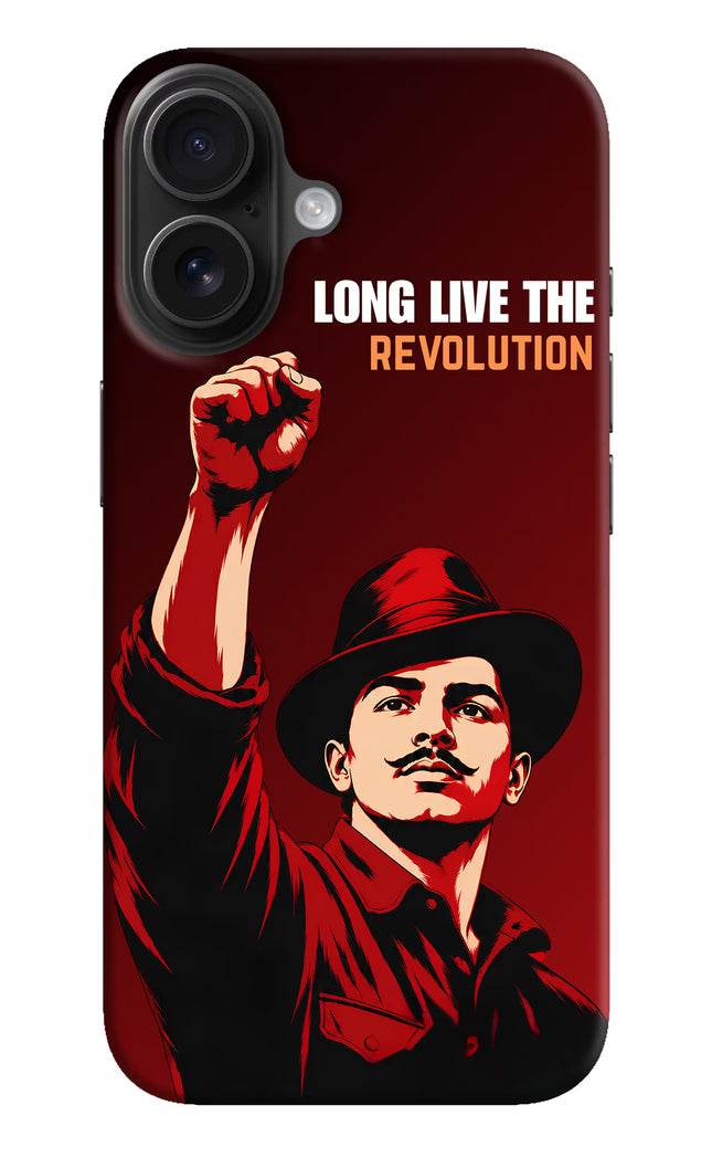 Bhagat Singh Revolution iPhone 16 Back Cover
