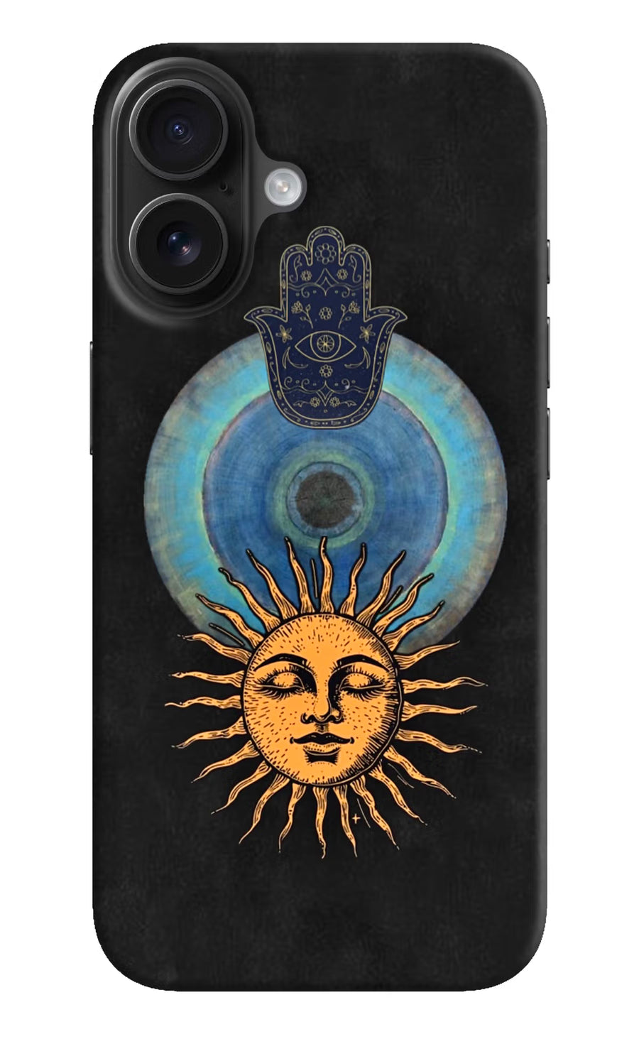 Divine Sun iPhone 16 Back Cover, Hard case