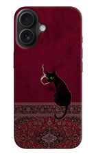 Midnight Cat iPhone 16 Hard Case Back Cover by Casekaro
