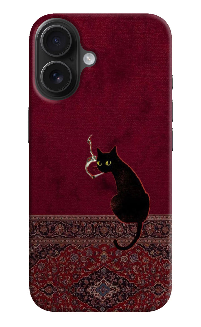 Midnight Cat iPhone 16 Hard Case Back Cover by Casekaro