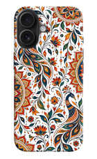 White Mayura iPhone 16 Hard Case Back Cover by Casekaro