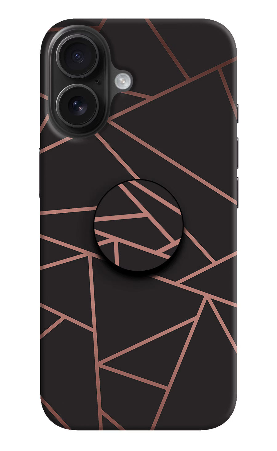 Geometric Pattern iPhone 16 Pop Case, Hard case